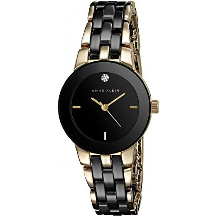 Anne Klein Women's Genuine Diamond Dial Ceramic Bracelet Watch