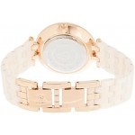 Anne Klein Blush Ceramic Link Bracelet Watch With Crystal Bezel