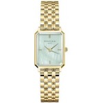 Rosefield Women's Octagon XS Mint Green MOP Dial Steel Gold-Tone Case and Bracelet OGGSG-O71 Dress Watch, Mint/Gold, 19.5x24mm