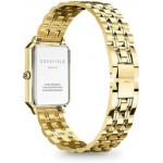 Rosefield Women's Octagon XS Mint Green MOP Dial Steel Gold-Tone Case and Bracelet OGGSG-O71 Dress Watch, Mint/Gold, 19.5x24mm