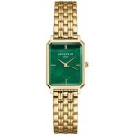 Rosefield Women's Octagon XS Emerald MOP Dial Steel Gold-Tone Case and Bracelet OEGSG-O79 Dress Watch, Emerald Green/Gold, 19.5x24mm