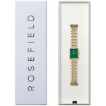 Rosefield Women's Octagon XS Emerald MOP Dial Steel Gold-Tone Case and Bracelet OEGSG-O79 Dress Watch, Emerald Green/Gold, 19.5x24mm