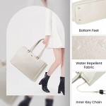 Laptop Tote Bag for Women 15.6 Inch Waterproof Leather Computer Laptop Bag Women Business Office Work Bag Briefcase Large Travel Handbag Shoulder Bag