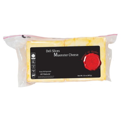 Natural & Kosher Sliced Muenster Cheese, 32 oz