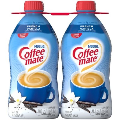 Nestle Coffee-mate Creamer, French Vanilla, 2 x 56 oz