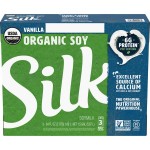 Silk Organic Vanilla Soymilk, 3 x 64 fl oz