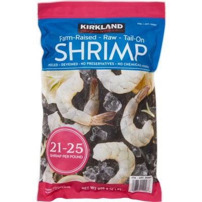 Kirkland Signature Raw Tail-On Shrimp 21-25 ct, 2 lbs