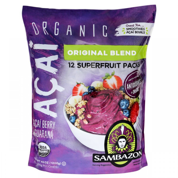 Sambazon Organic Acai Superfruit Packs, 42 oz