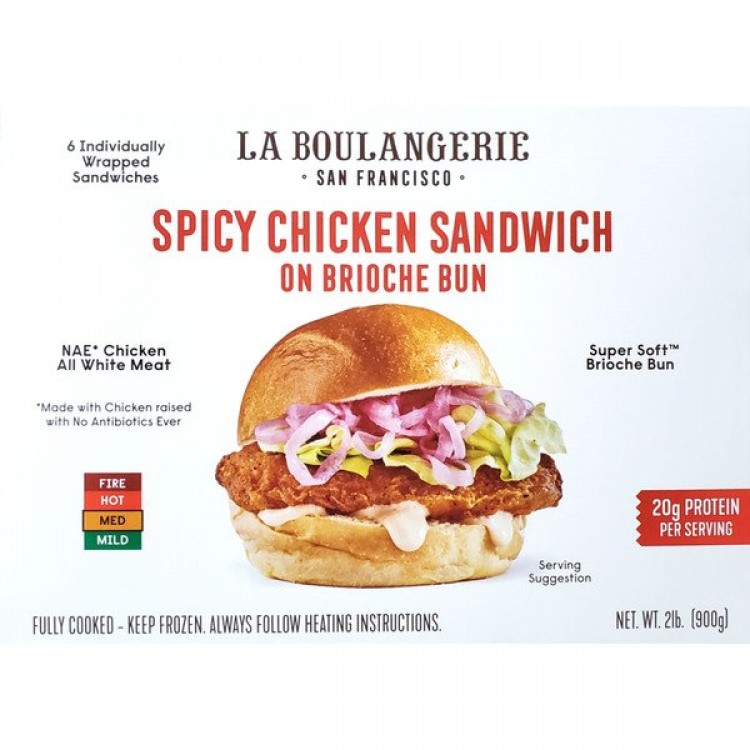 La Boulangerie Spicy Chicken Sandwich, 6 ct