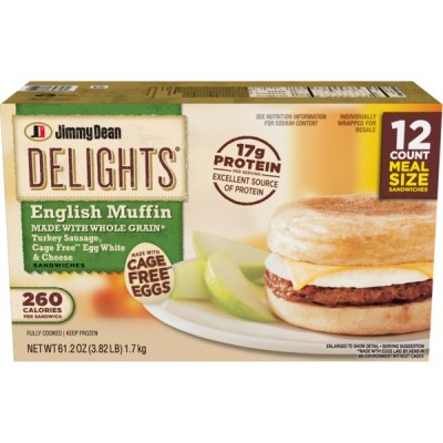 Jimmy Dean Turkey Sausage Muffin Cage Free, 12 ct