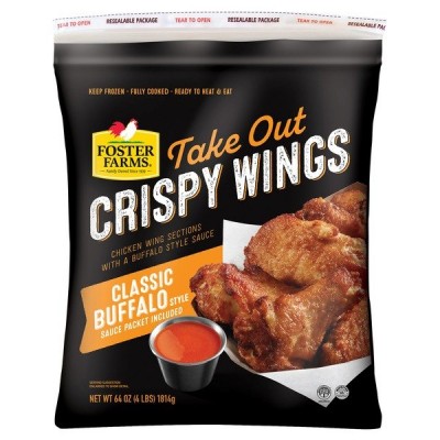 Foster Farms Classic Buffalo Crispy Chicken Wings, 4 lbs