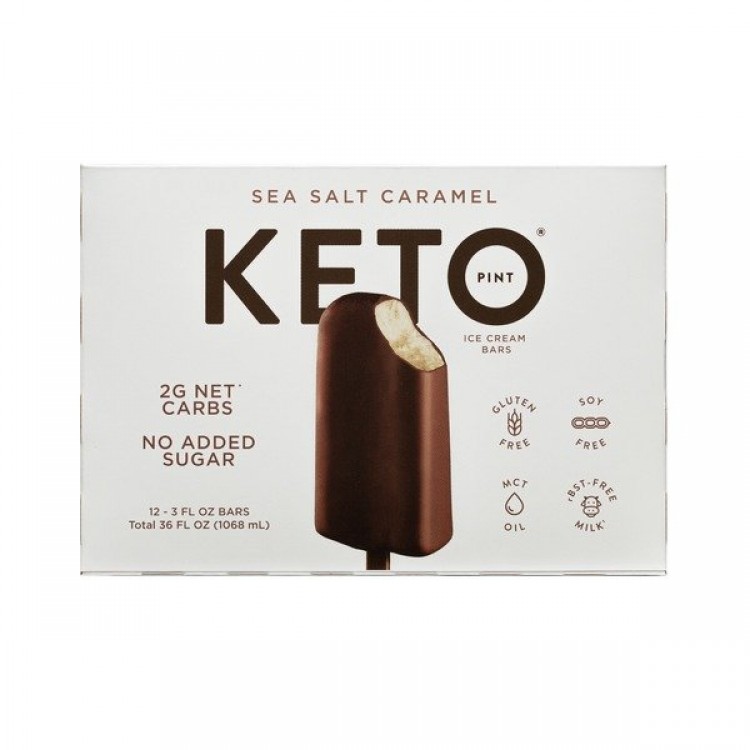 Keto Pint Sea Salt Caramel Ice Cream Bar, 12 x 3 oz