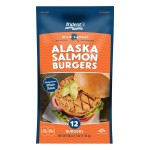 Trident Wild Alaskan Salmon Burgers, 12 x 4 oz