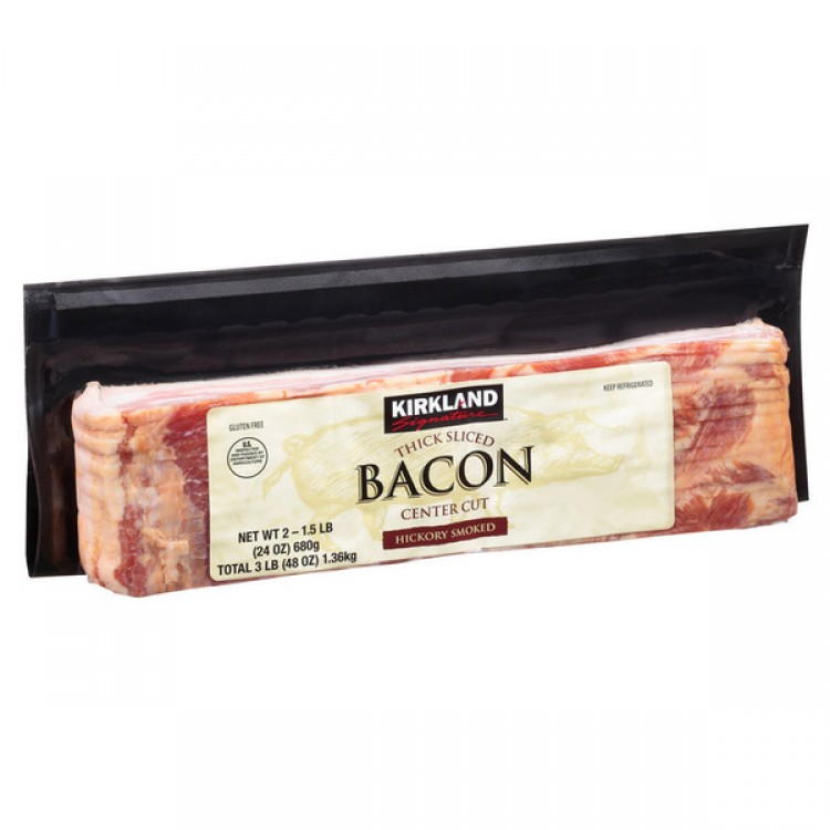 Kirkland Signature Thick Sliced Bacon, 2 x 1.5 lb