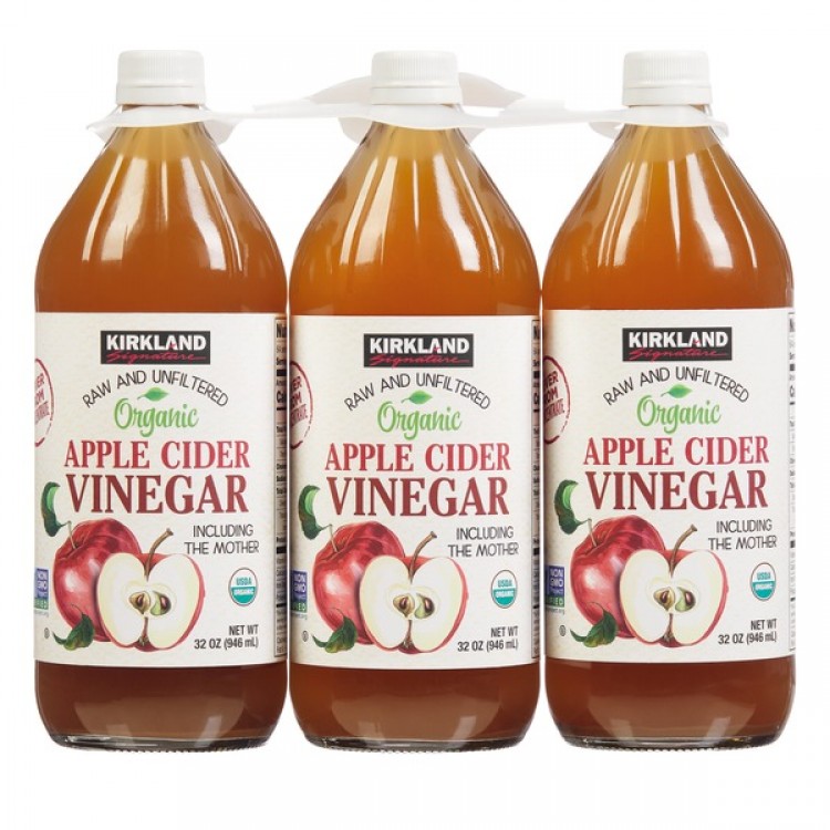 Kirkland Signature Organic Apple Cider Vinegar, 3 x 32 oz