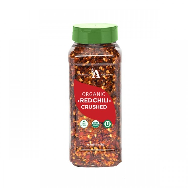 Organic Aromatica Crushed Chili Peppers, 11 oz