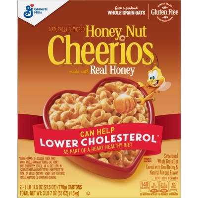 General Mills Honey Nut Cheerios, 2 x 27.5 oz