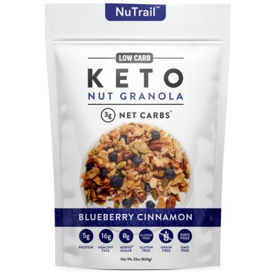 Low Carb Keto Nut Granola Blueberry Cinnamon, 22 oz