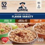 Quaker Instant Oatmeal Variety, 52 ct