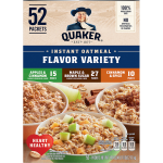 Quaker Instant Oatmeal Variety, 52 ct