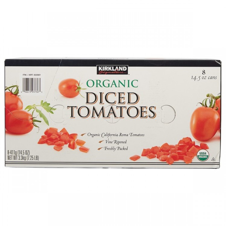 Kirkland Signature Organic Diced Tomatoes, 8 x 14.5 oz