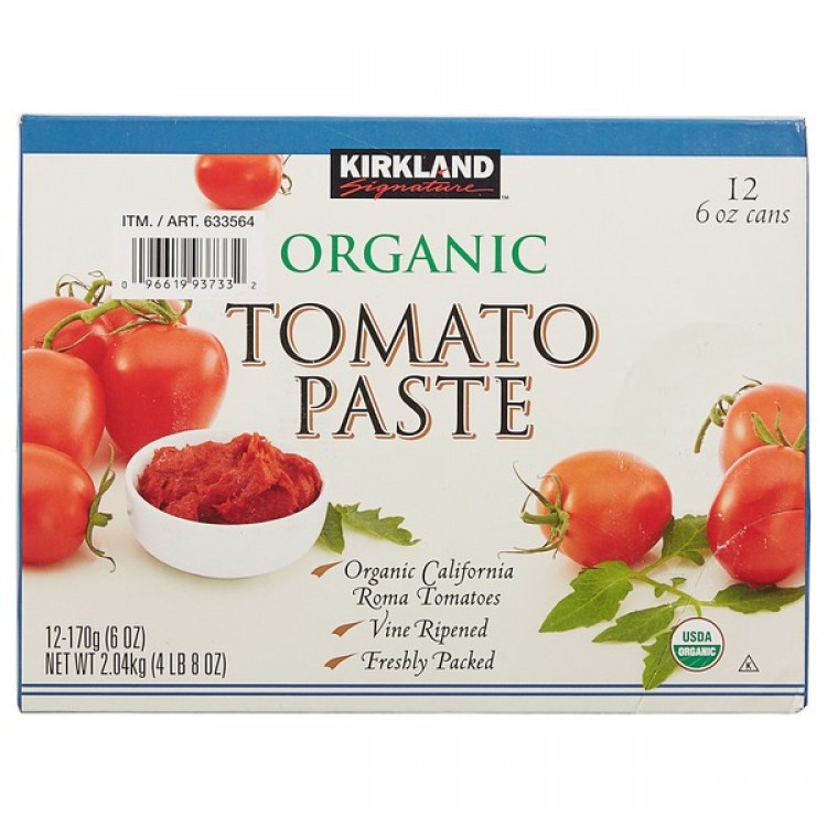 Kirkland Signature Organic Tomato Paste, 12 x 6 oz