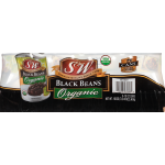 S&W Organic Black Beans, 8 x 15 oz