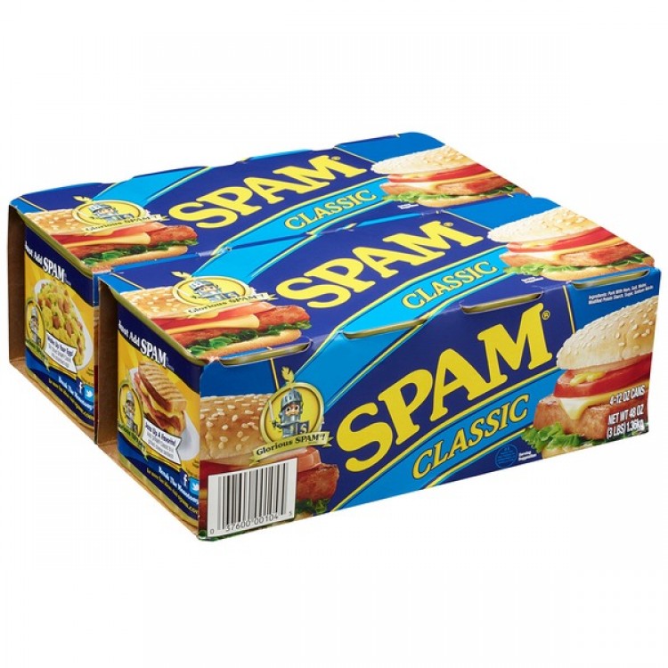 Hormel Spam Classic Lunch Meat, 8 x 12 oz