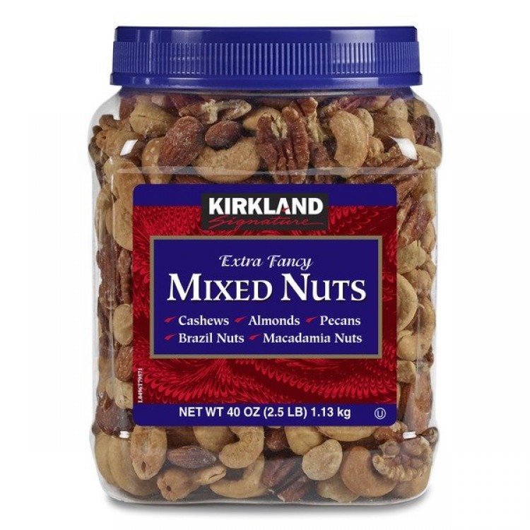 Kirkland Signature Extra Fancy Mixed Nuts With Macadamias, 2.5 lb