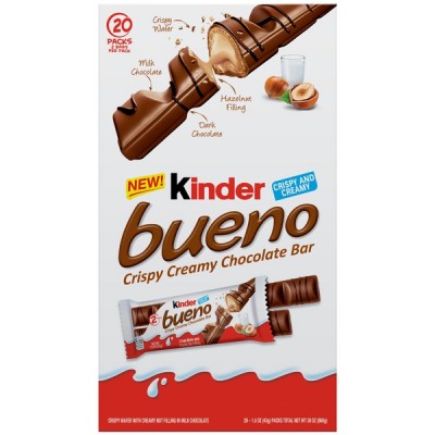 Kinder Bueno Chocolate Bar,  20 x 1.5 oz