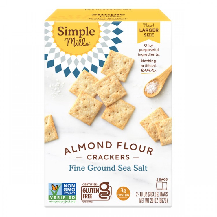 Simple Mills Almond Flour Crackers, 20 oz