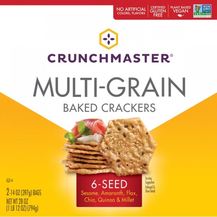 Crunchmaster Multi-Grain with 6-Seed Crackers, 2 x 14 oz