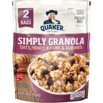 Quaker Simply Granola with Oats, Honey, Raisins & Almonds, 2 x 34.5 oz