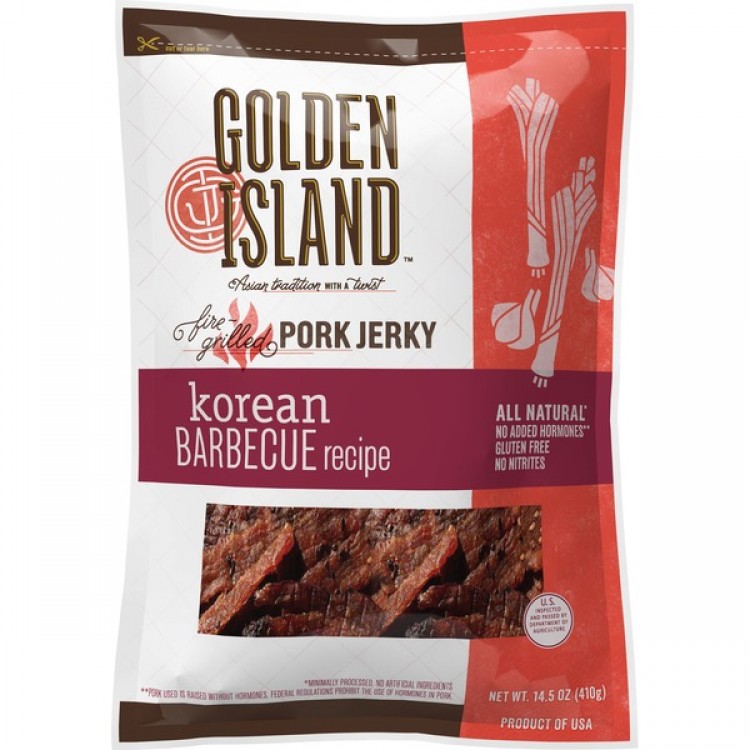 Golden Island Korean BBQ Pork Jerky, 14.5 oz