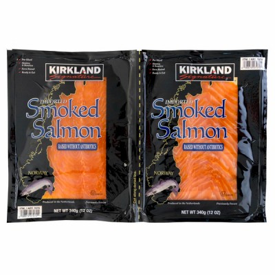 Kirkland Signature Farmed Smoked Salmon, 2 x 12 oz