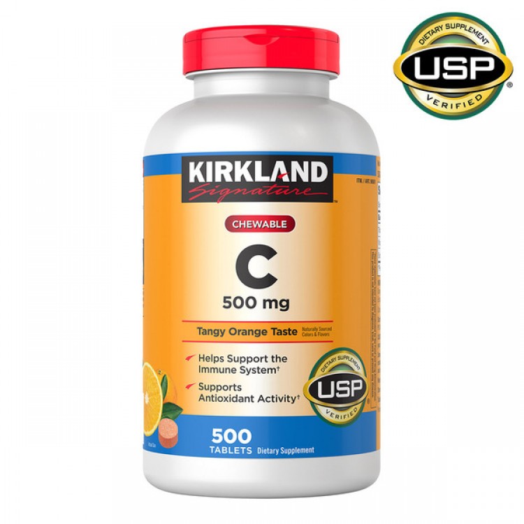 Kirkland Signature Vitamin C 500 mg Chewable Tablets, 500 ct