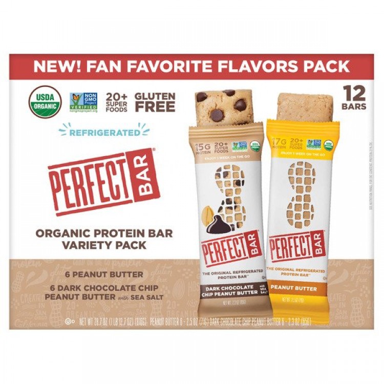 Perfect Foods Organic Bar Variety Pack, 12 ct