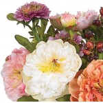 Nearly Natural 4689 Peony Silk Arrangement, Assorted