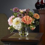 Nearly Natural 4689 Peony Silk Arrangement, Assorted