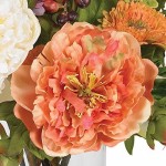 Nearly Natural 4689 Peony Silk Arrangement, Assorted