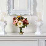 Nearly Natural 4689 Peony Silk Arrangement, Assorted