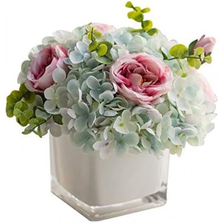 Silk Artificial Flowers Flower Hydrangea Rose Bouquet Artificial Flower Simulation Flower Flower Arrangement Small Fresh Simulation Plant Ornaments Bedroom, Living Room, Office