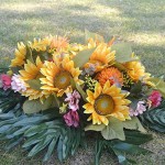 betfe Cemetery Flowers, Sympathy Flowers, Artificial Silk Flowers for Grave, Memorial Flower Arrangements for Decorating Tombs. for Memorial Day, Mother's Day, Father's Day (Saddle_Sunflower)