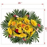 betfe Cemetery Flowers, Sympathy Flowers, Artificial Silk Flowers for Grave, Memorial Flower Arrangements for Decorating Tombs. for Memorial Day, Mother's Day, Father's Day (Saddle_Sunflower)