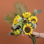 Small Fresh Sunflower Artificial Flower Fake Bouquet Combination Decoration Home Living Room Dining Table Decoration Decorative Flower