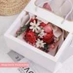 TYL&TYS Preserved Flowers Bouquet,Eternal Flowers with Box,Real Red Rose Bouquets That Last 1-3 Years,Mothers Day Birthday Gifts for Mom Wife Girlfriend,Room Decorations