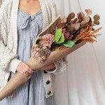 Flower Bouquet, 95cmH - Australian Natives - Brown, Earth, Red - Artificial, Wedding, Vase, Gift, Souvenir