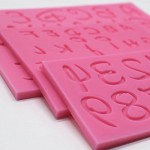 AK ART KITCHENWARE 3PCS Number and Alphabet Silicone Fondant Mold for Decorating Cake Cupcake Cookie Moulds Pastry DIY Bakery Tools SM-831 Pink