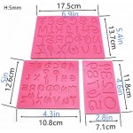 AK ART KITCHENWARE 3PCS Number and Alphabet Silicone Fondant Mold for Decorating Cake Cupcake Cookie Moulds Pastry DIY Bakery Tools SM-831 Pink