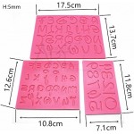 AK ART KITCHENWARE 3PCS Number and Alphabet Silicone Fondant Mold for Decorating Cake Cupcake Cookie Moulds Pastry DIY Bakery Tools SM-831 Pink